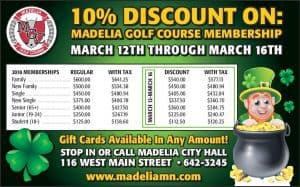 Madelia March Golf Discount