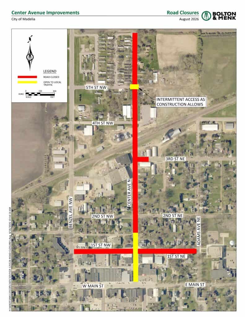 Center Avenue Road Closure Map (2) Center Avenue Road Closure Map 2 - City of Madelia